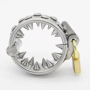 2 Rows Teeth Penis Rings Cock Ring Pendant Scrotum Testicle Chastity Belt - SMCock