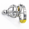 Stainless Steel Male Chastity Device with Catheter Cock Ring Bird - SMCock