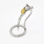 Male Chastity Device with Urinary Plug Lock Cock Ring - SMCock