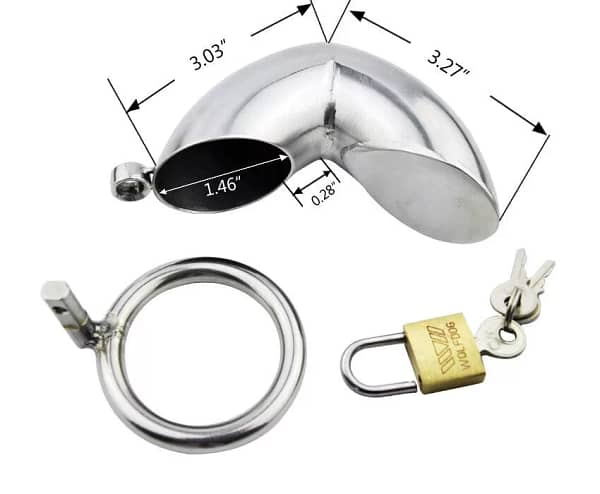 Stainless Steel Male Chastity Device Cock Cage with Grid Birdcage Catheter - SMCock